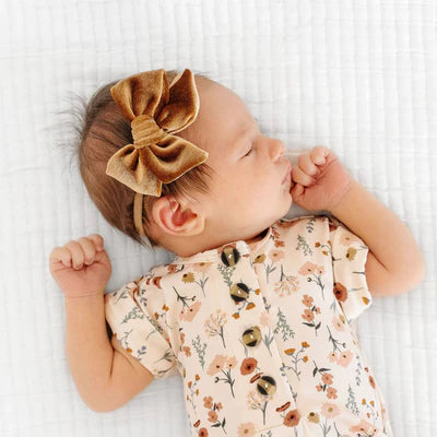 Velvet Bow Headband - Small