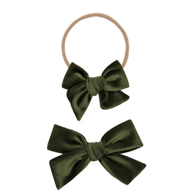 Velvet Bow Headband - Small