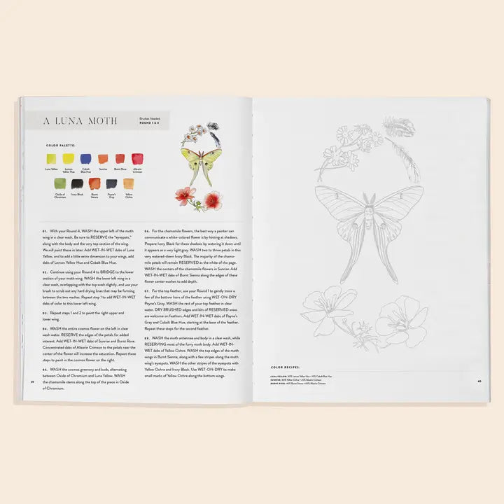 Watercolor Workbook 2: Flowers, Feathers, & Animal Friends