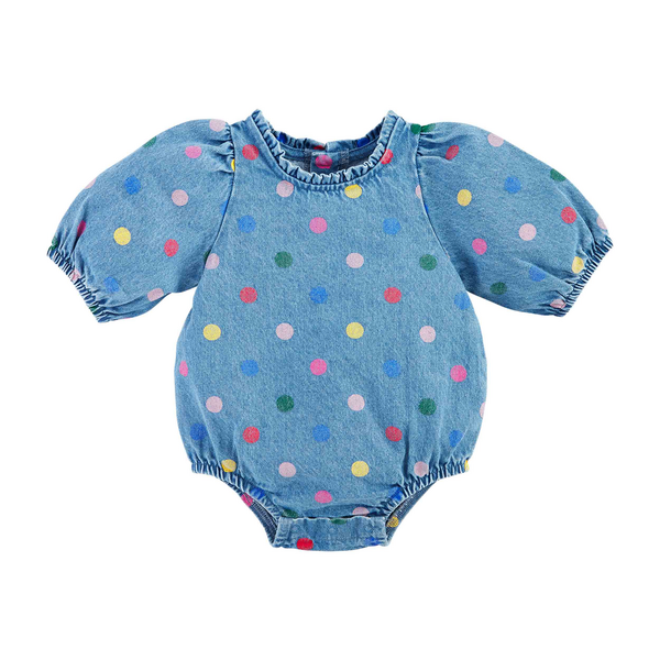 Chambray Dot Bubble Romper