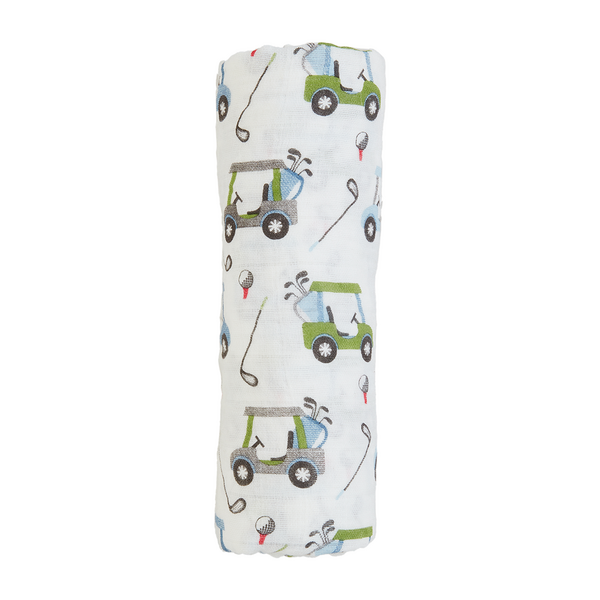 White Golf Swaddle Blanket