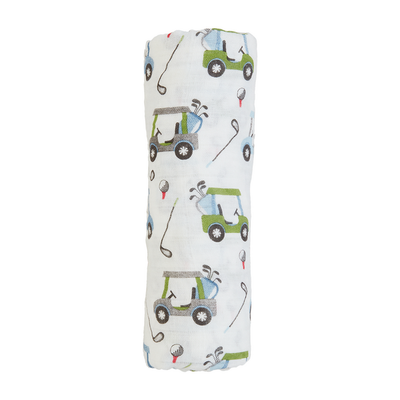 White Golf Swaddle Blanket
