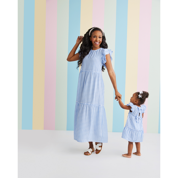 Bardot Blue Gingham Dress