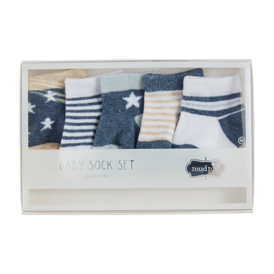 Navy Stars & Stripes Baby Sock Set