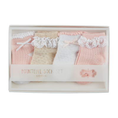 Pink Pointelle Baby Sock Set