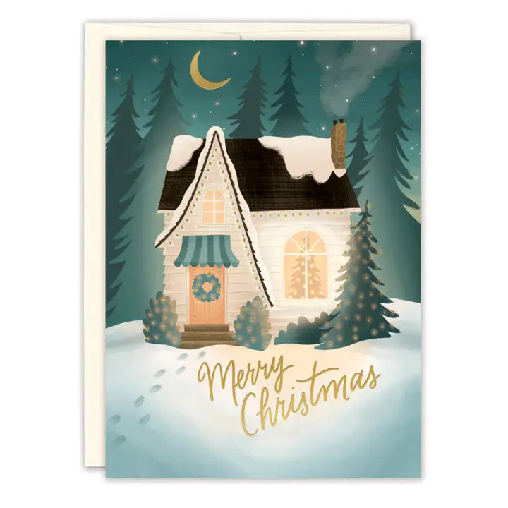 Cozy Christmas House Boxed Holiday Cards - Set of 10
