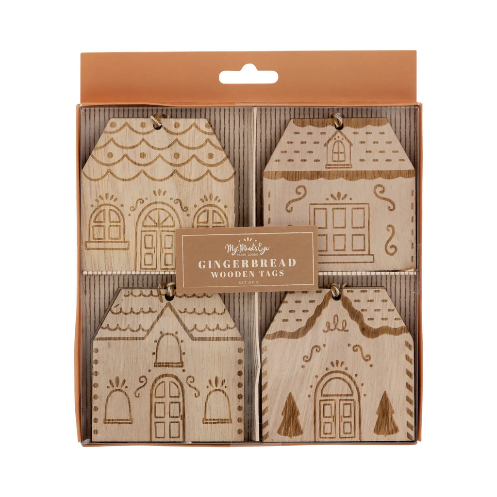 Gingerbread House Wood Tags