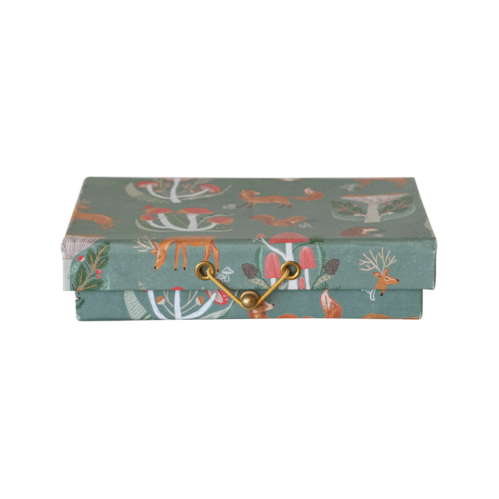 Printed Paper Diecut Christmas Cards w/ Envelopes, 6 Styles, Boxed Set of 6