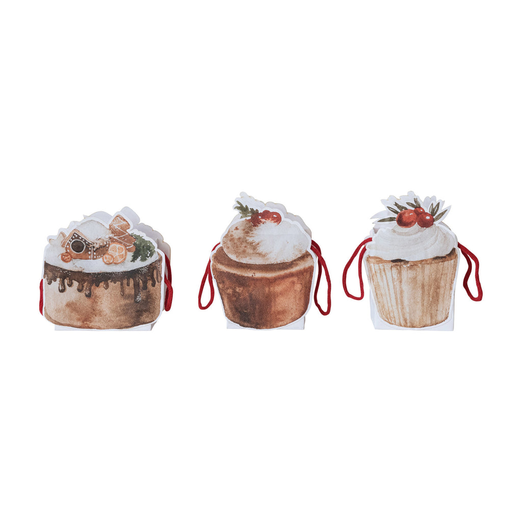 Printed Recycled Paper Cake Shaped Gift Bag