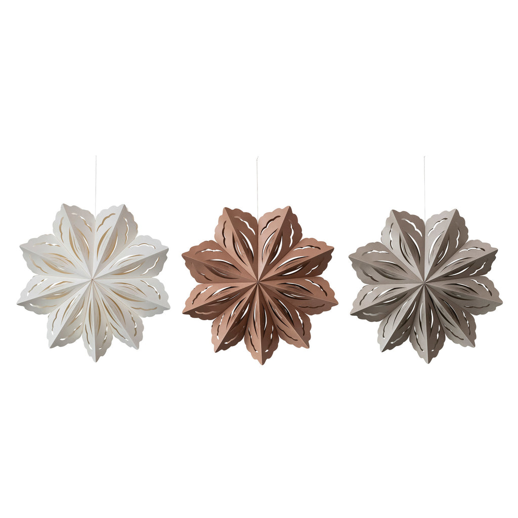 Recycled Paper Folding Snowflake Ornaments