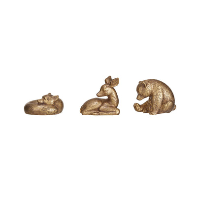 Resin Animal with Antique Gold Finish