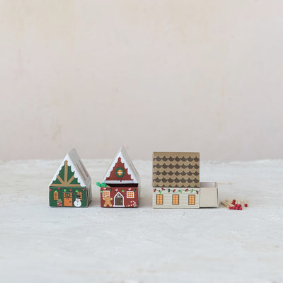 Safety Matches in House Shaped Matchbox