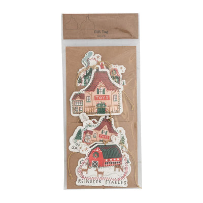 Handmade Recycled Paper North Pole Gift Tags or Ornaments