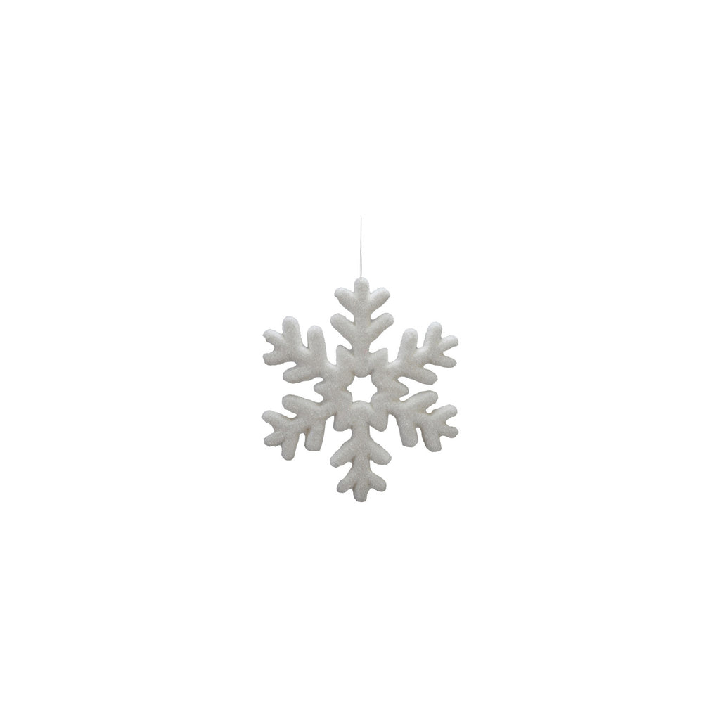 Flocked Foam Snowflake Ornaments