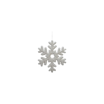 Flocked Foam Snowflake Ornaments
