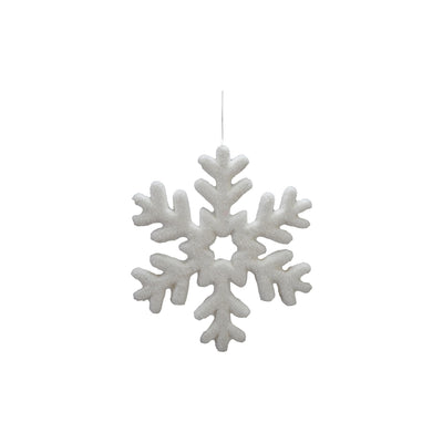 Flocked Foam Snowflake Ornaments
