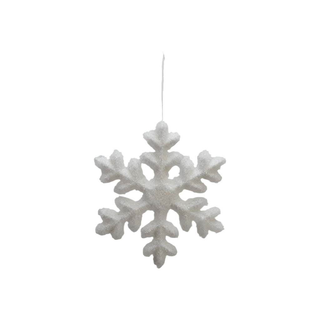Flocked Foam Snowflake Ornaments