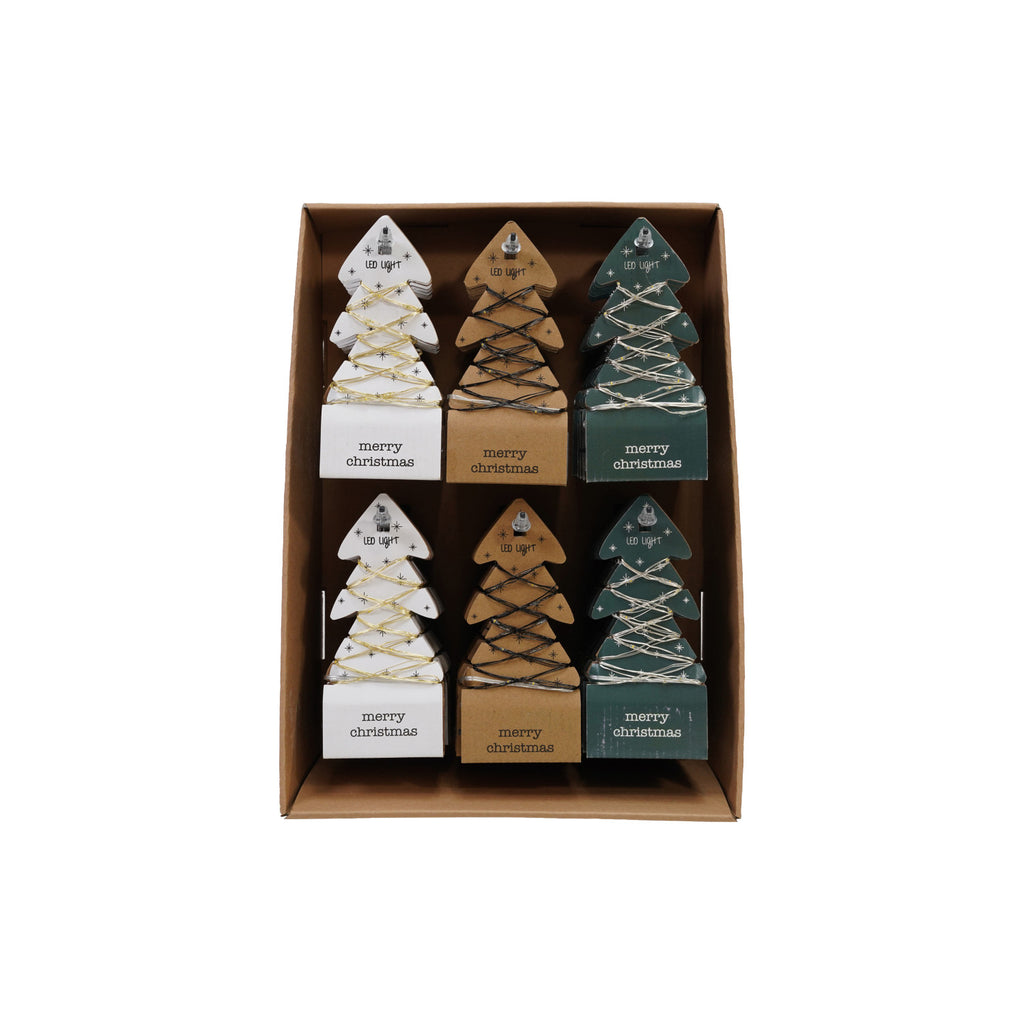 118"L LED String Lights on Tree Shaped Display Cards