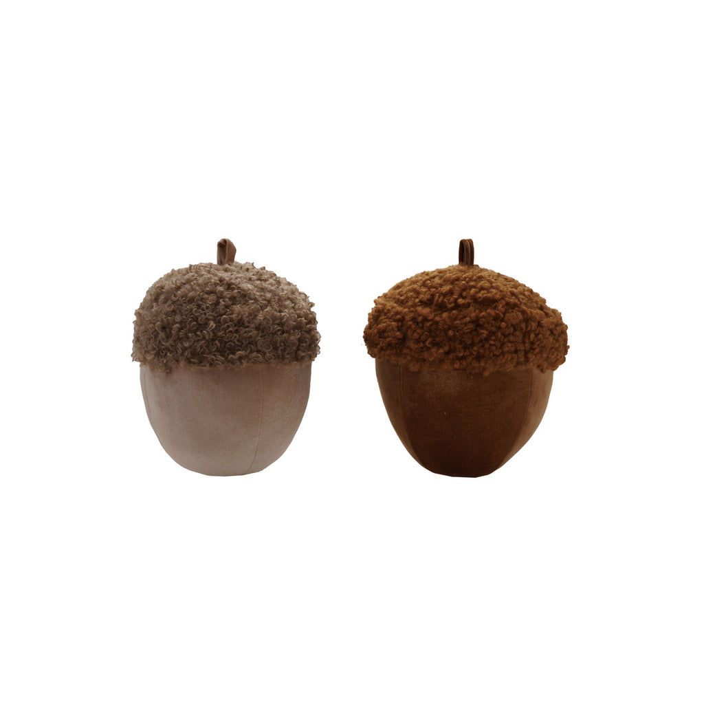 Velvet & Faux Sherpa Acorn