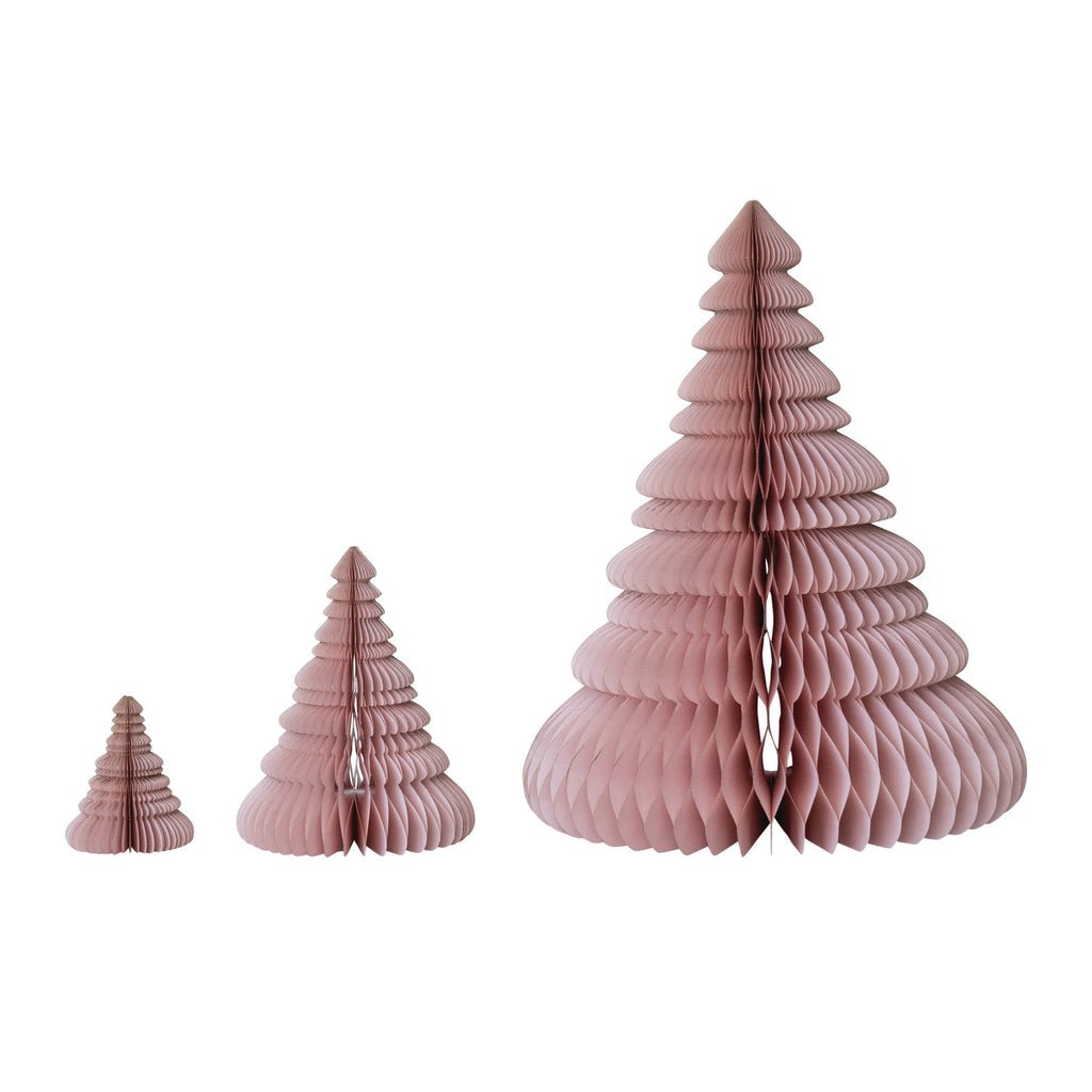 Handmade Folding Honeycomb Trees pink