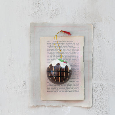 Hand-Painted Paper Mache Sugar Plum Ornament
