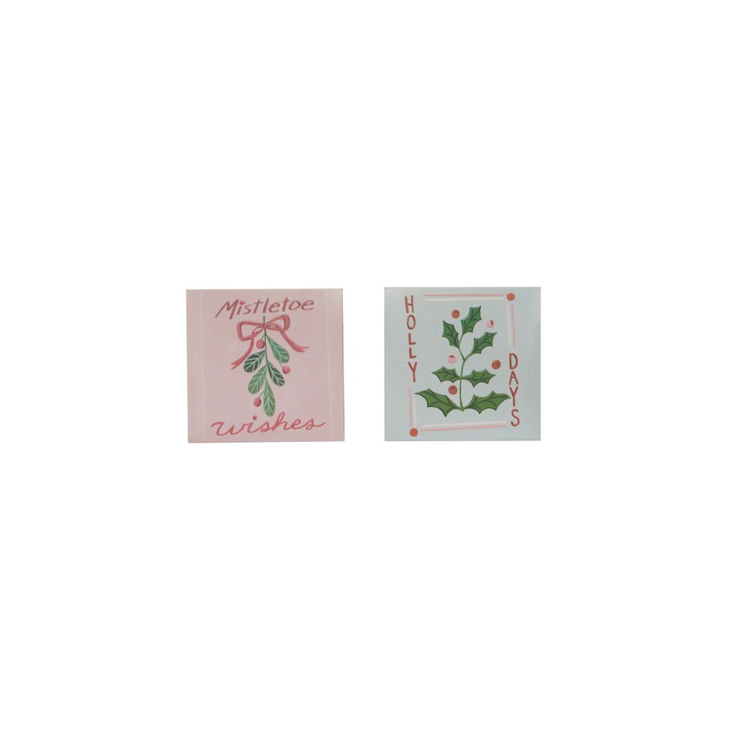 Holiday Botanical Safety Matches in Embossed Matchbox
