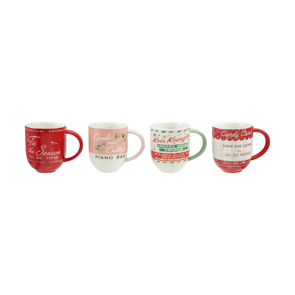 Stoneware Mug with Holiday Bar Sayings
