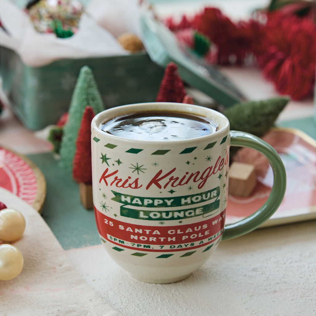 Stoneware Mug with Holiday Bar Sayings