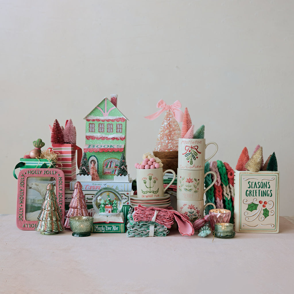 Ceramic Holiday Book Shaped Vase