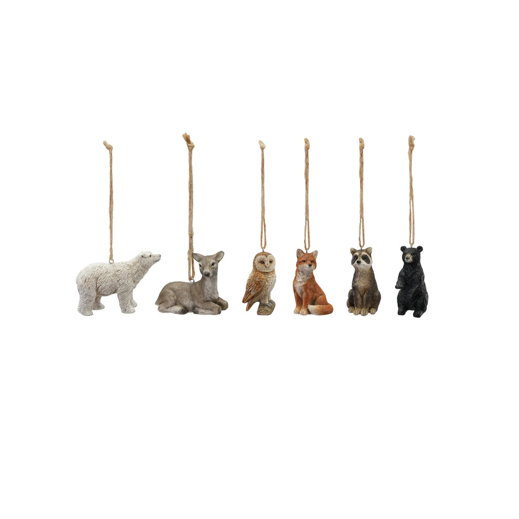 Resin Animal Ornament, 6 Styles