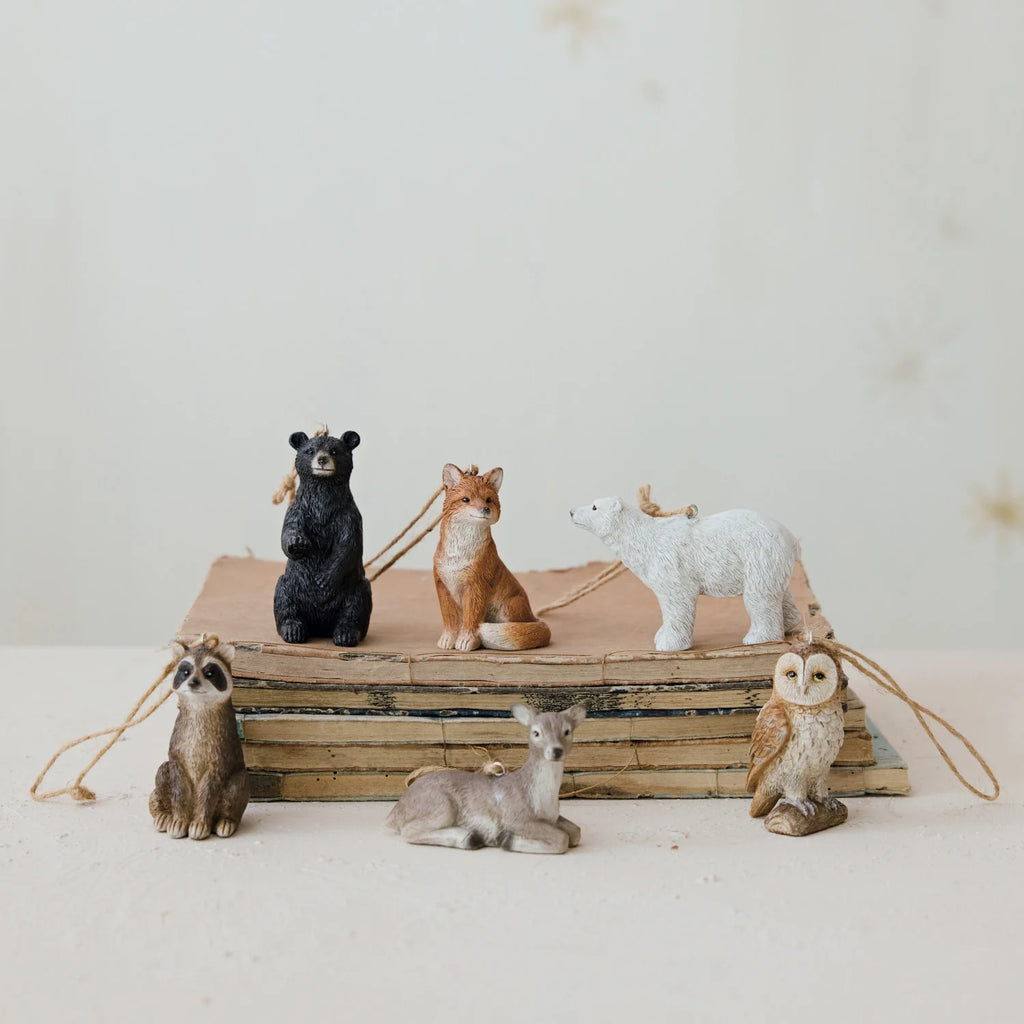 Resin Animal Ornament, 6 Styles