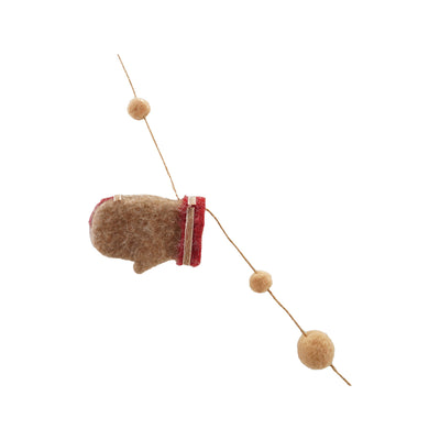 Felt Gloves Garland with Pom Poms
