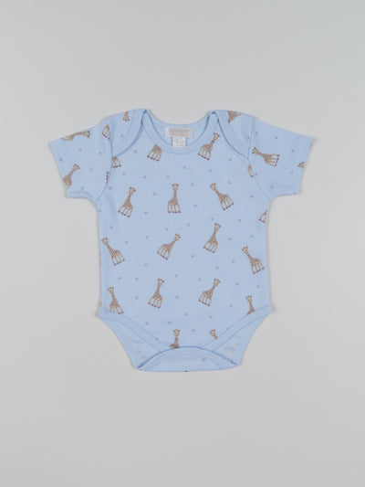 Sophie La Girafe Shortsleeve Bodysuit - Light Blue