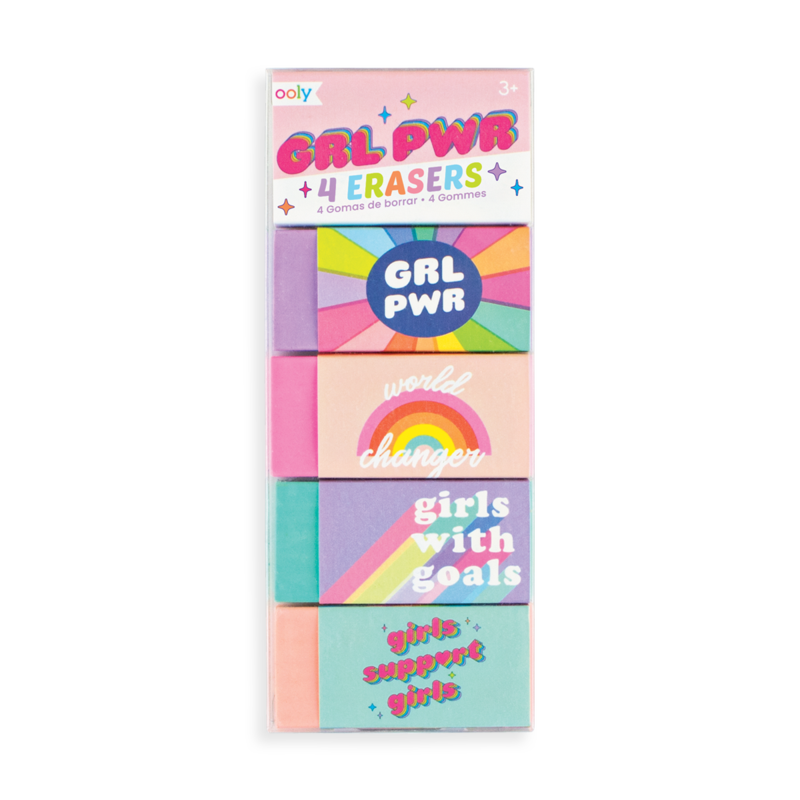 GRL PWR GLITTER ERASERS