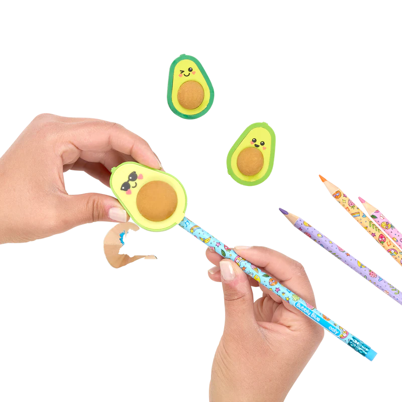 AVOCADO LOVE ERASER & SHARPENER - 3SET