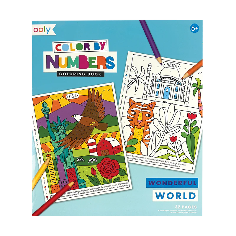 COLOR BY NUMBERS BOOK - WONDERFUL WORLD