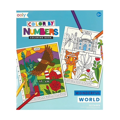 COLOR BY NUMBERS BOOK - WONDERFUL WORLD