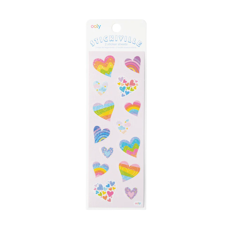 STICKIVILLE STICKERS: RAINBOW HEARTS