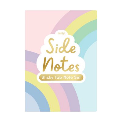 SIDE NOTES STICKY TAB NOTE PAD - PASTEL RAINBOWS