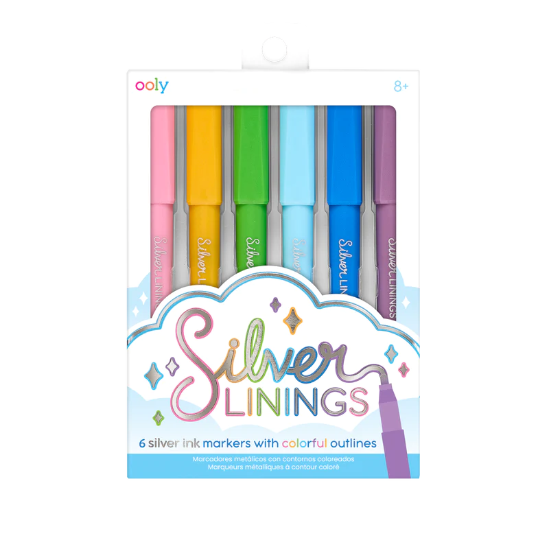 SILVER LININGS OUTLINE MARKERS - 6PC