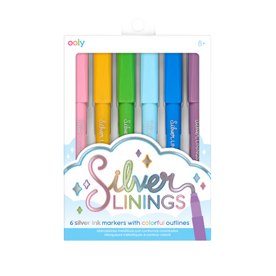 SILVER LININGS OUTLINE MARKERS - 6PC