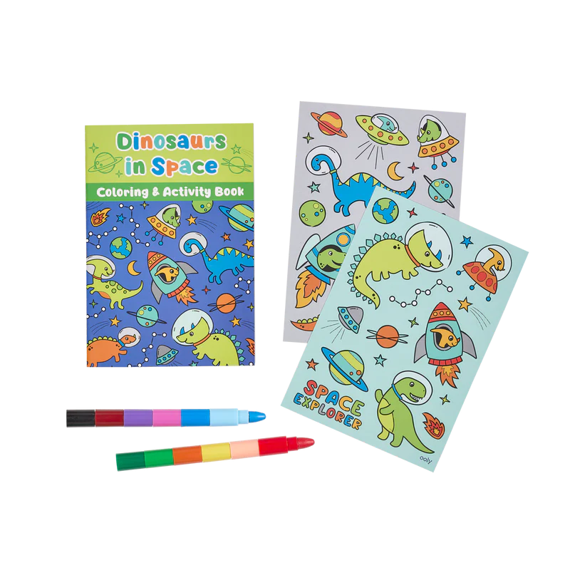 MINI TRAVELER COLORING & ACTIVITY KIT: DINOSAURS IN SPACE