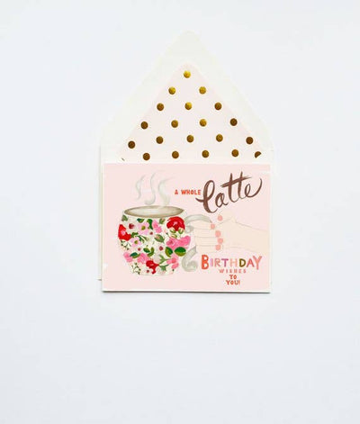 LATTE BIRTHDAY WISHES CARD