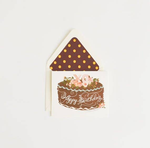 XO BIRTHDAY CAKE CARD