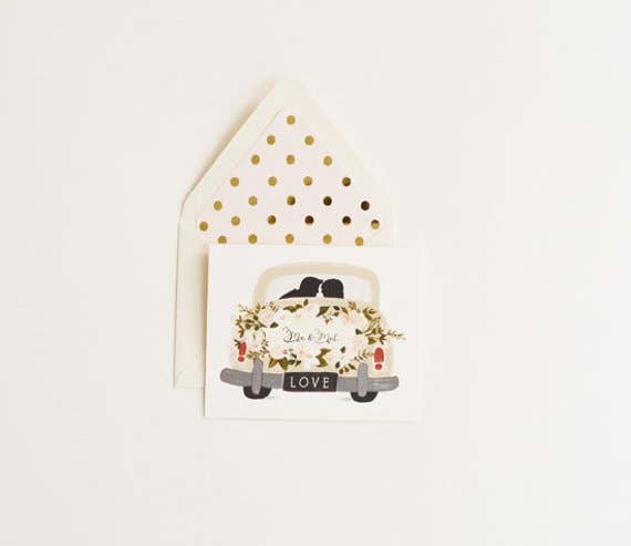 VINTAGE GETAWAY CAR CARD