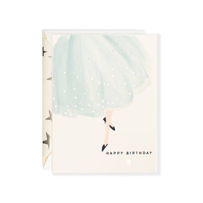 BLUE DRESS BIRTHDAY CARD