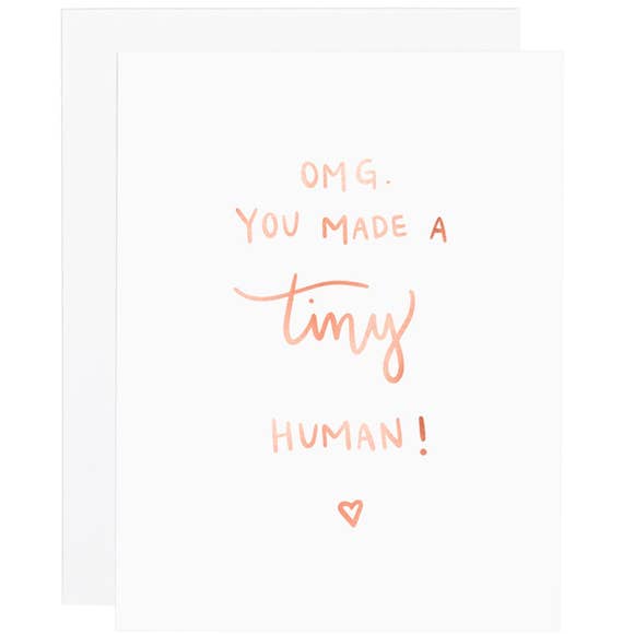 TINY HUMAN LETTERPRESS CARD