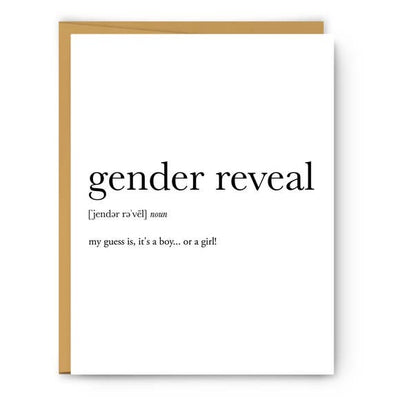 GENDER REVEAL CARD