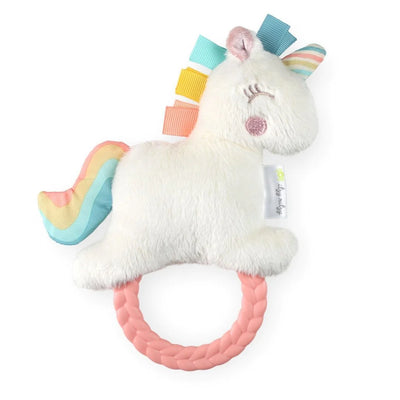 RITZY RATTLE PLUSH PAL WITH TEETHER - UNICORN