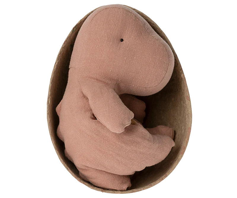 GANTOSAURUS IN EGG, SMALL - OLD ROSE